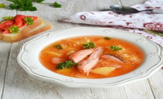 Вкусный рыбный суп из головы семги