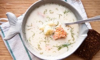 сливочный суп с рыбой
