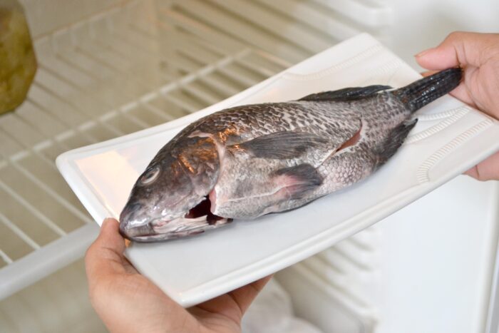 Оттаивание рыбы в холодильнике 