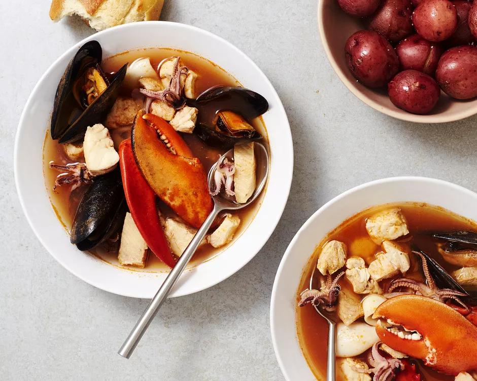 Французский суп из морепродуктов — буйабес